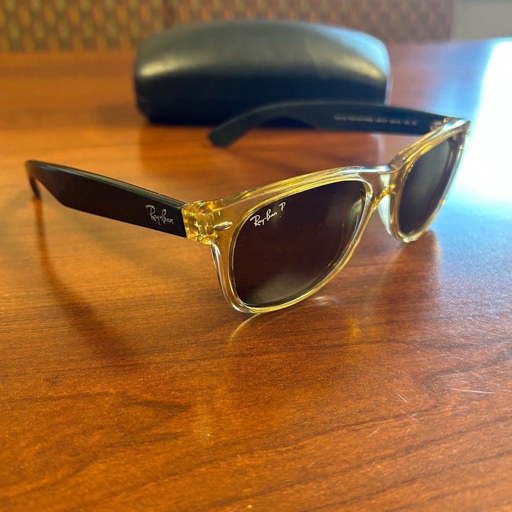 Ray-Ban Black and Gold Sunglasses